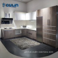 Lacquer Finish Cabinets custom matte cheap minimalist style home kitchen cabinet Factory